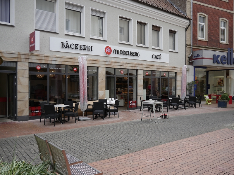 Ab dem 17.5.2017 in der Bahnhofstraße: Bäckerei und Café Middelberg